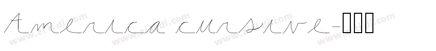 America cursive字体转换